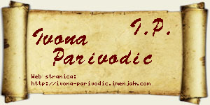 Ivona Parivodić vizit kartica